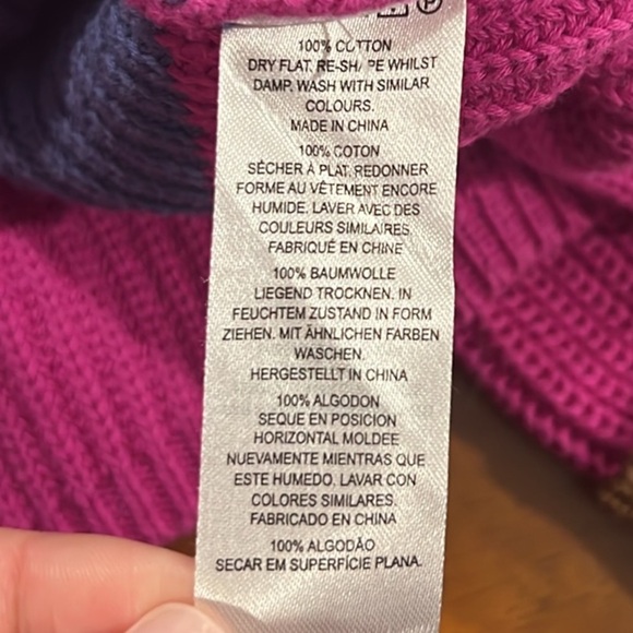 French Connection multicolor striped cotton sweater size large - Picture 7 of 7